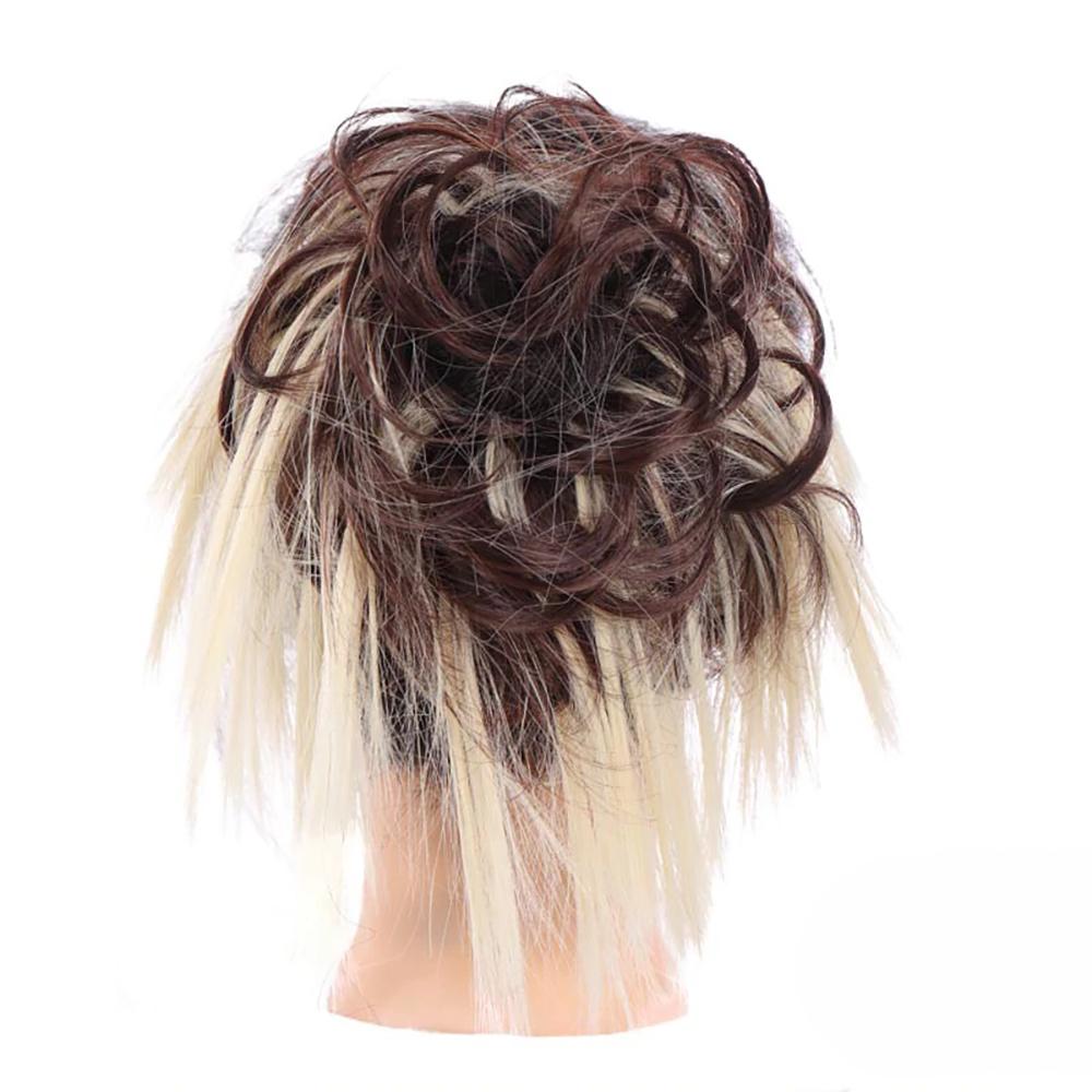 Natural Look Synthetic Messy Hair Bun Scrunchie Extension – Effortless Curly Hair Accessory 31