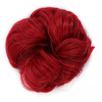 Natural Look Synthetic Messy Hair Bun Scrunchie Extension – Effortless Curly Hair Accessory 38