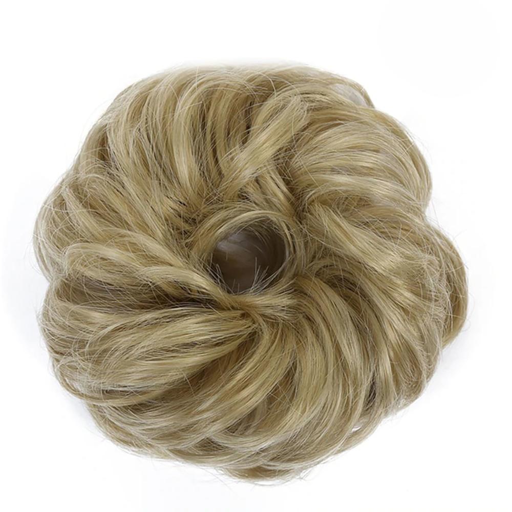 Natural Look Synthetic Messy Hair Bun Scrunchie Extension – Effortless Curly Hair Accessory 52