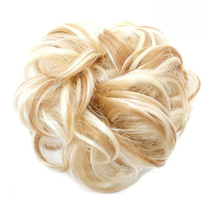 Natural Look Synthetic Messy Hair Bun Scrunchie Extension – Effortless Curly Hair Accessory 54