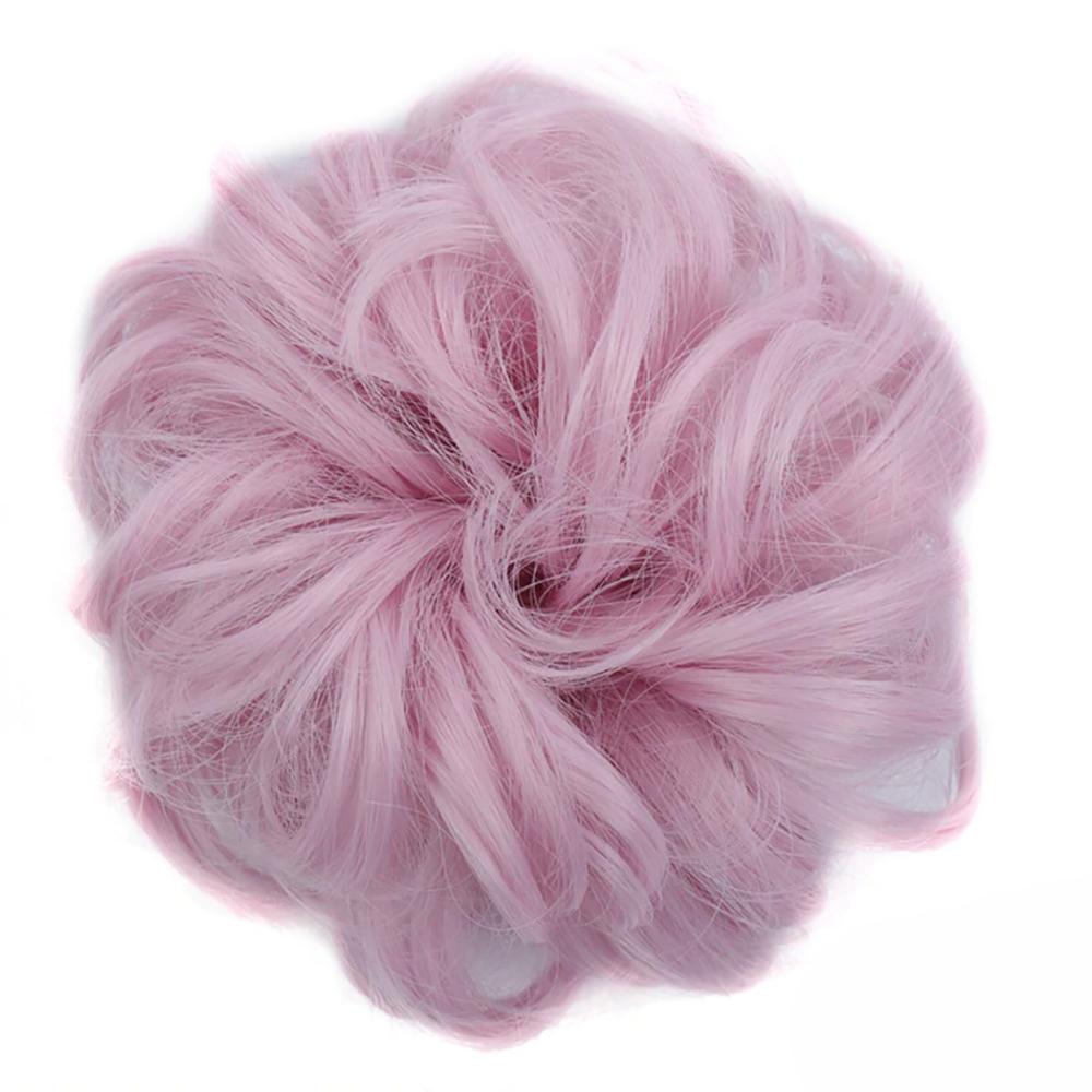 Natural Look Synthetic Messy Hair Bun Scrunchie Extension – Effortless Curly Hair Accessory 55
