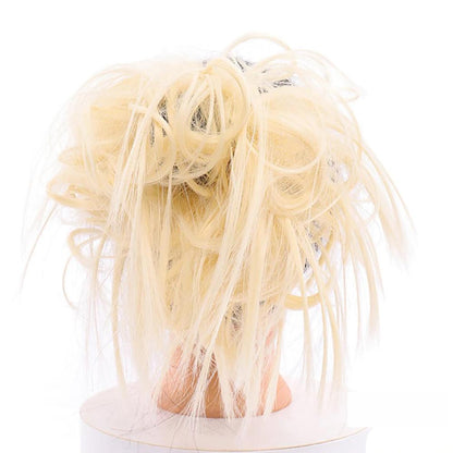 Natural Look Synthetic Messy Hair Bun Scrunchie Extension – Effortless Curly Hair Accessory 56
