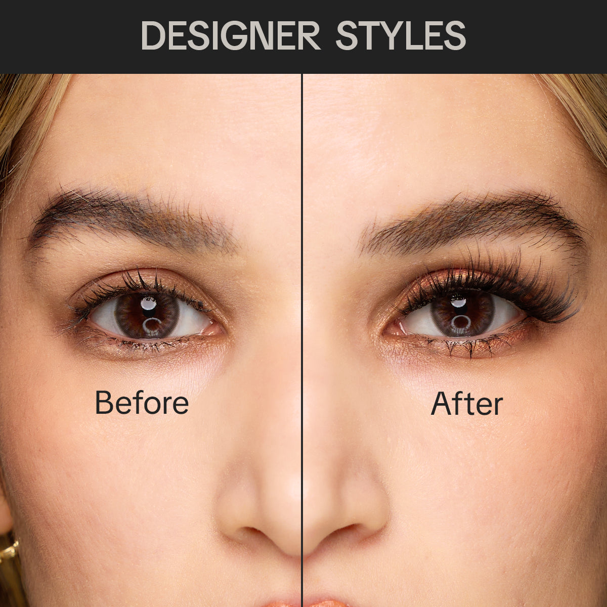 Women's False Eyelashes Kit Black PBT Lightweight Natural Look - 4