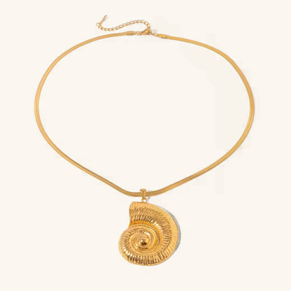Nautilus Shell Pendant Gold Necklace on 18k Gold Chain – Waterproof, Hypoallergenic Jewelry for Women 0