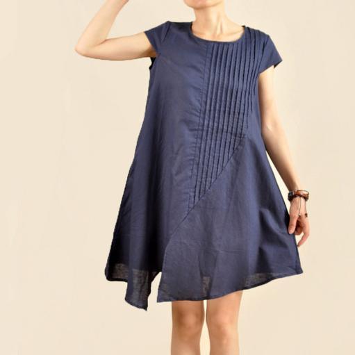 Navi Plus Size Dress | Asymmetrical Cotton Summer Sundress
