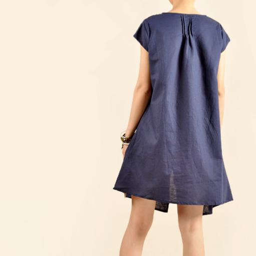 Navi Plus Size Dress | Asymmetrical Cotton Summer Sundress - Image 4