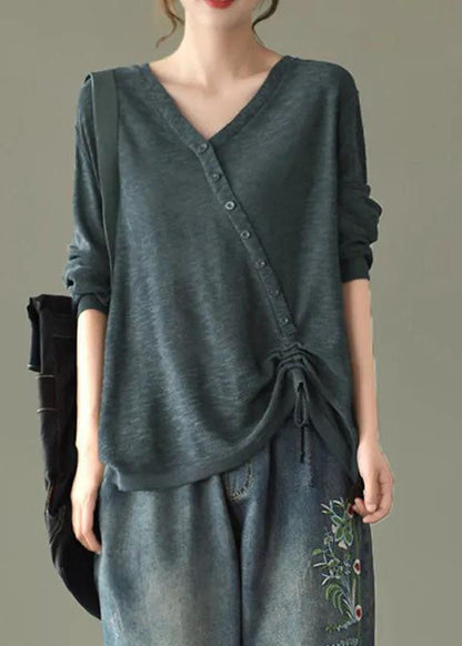 Women's Sweater Navy Knit Cotton - 1