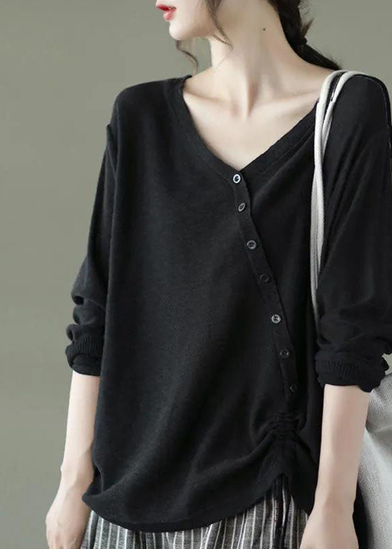 Women's Sweater Navy Knit Cotton - 2