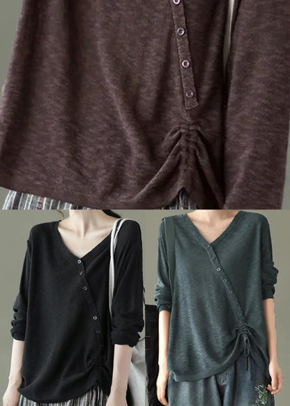 Women's Sweater Navy Knit Cotton - 5