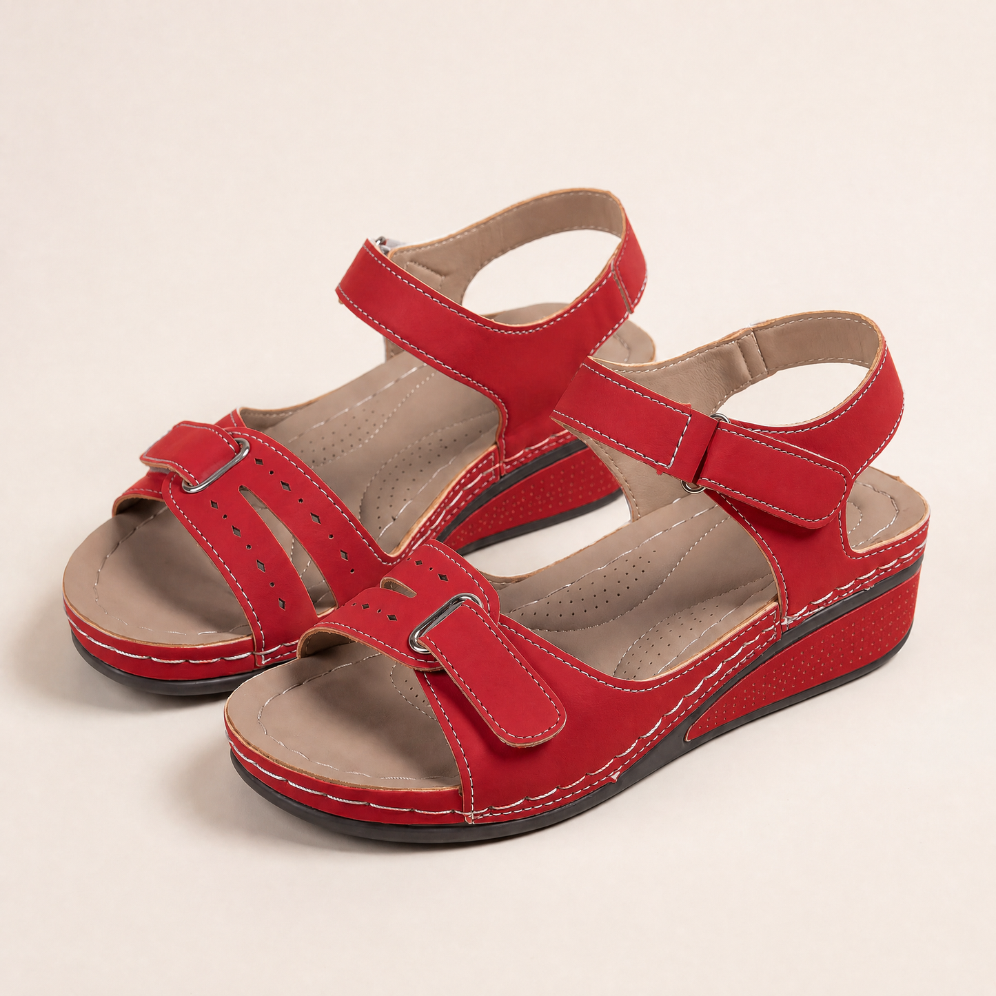 Women's Adjustable Strap Orthopedic Sandals – product view 2 | Hensley London