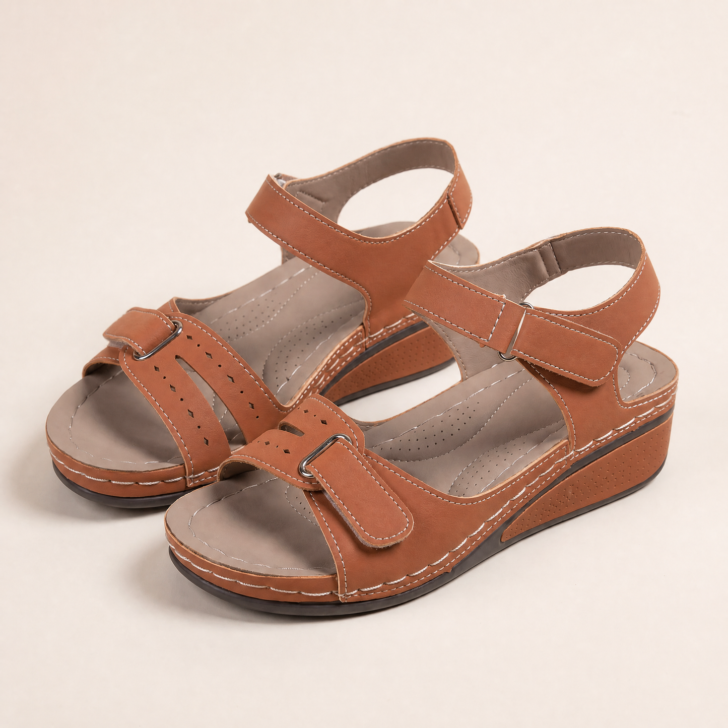 Women's Adjustable Strap Orthopedic Sandals – product view 5 | Hensley London