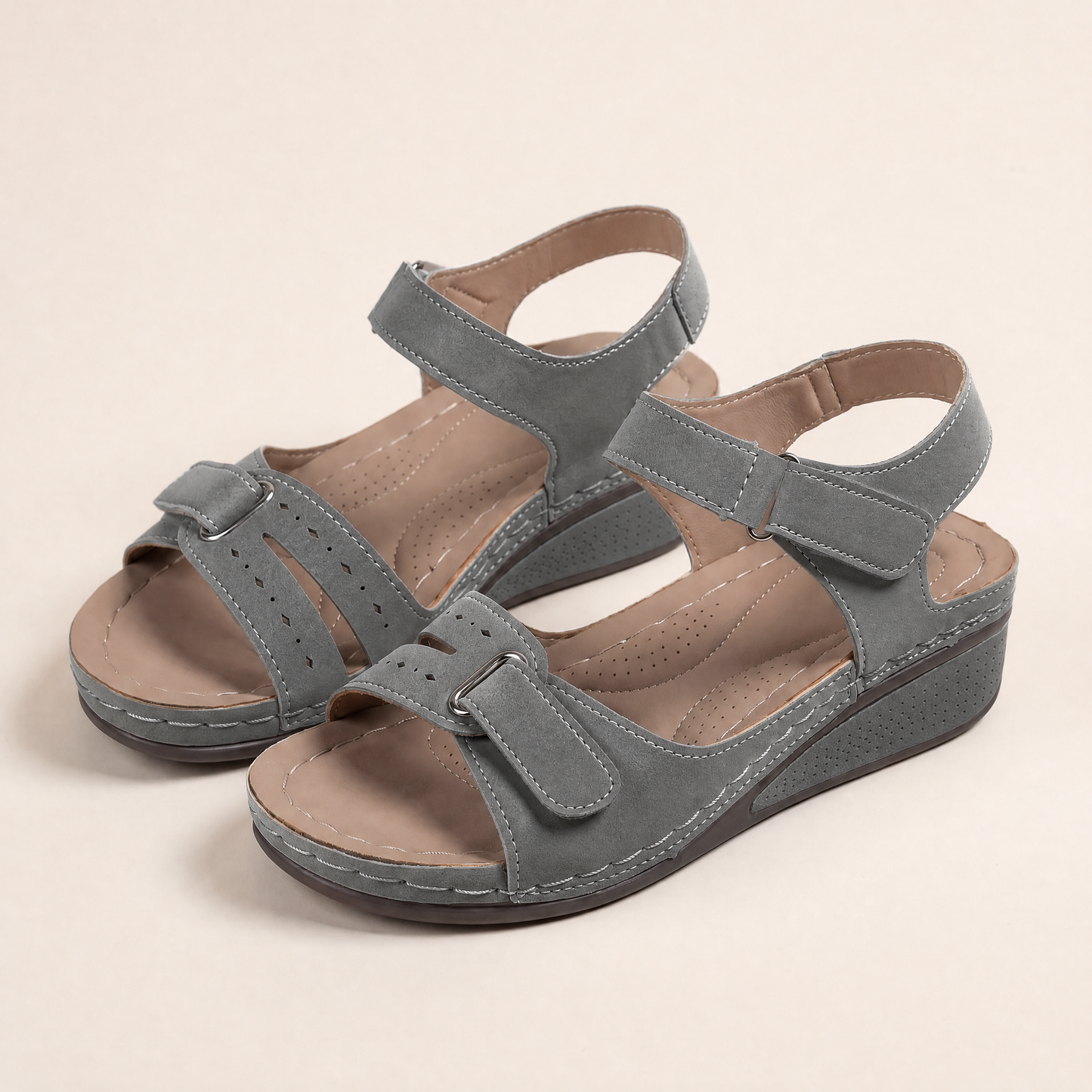 Women's Adjustable Strap Orthopedic Sandals – product view 6 | Hensley London