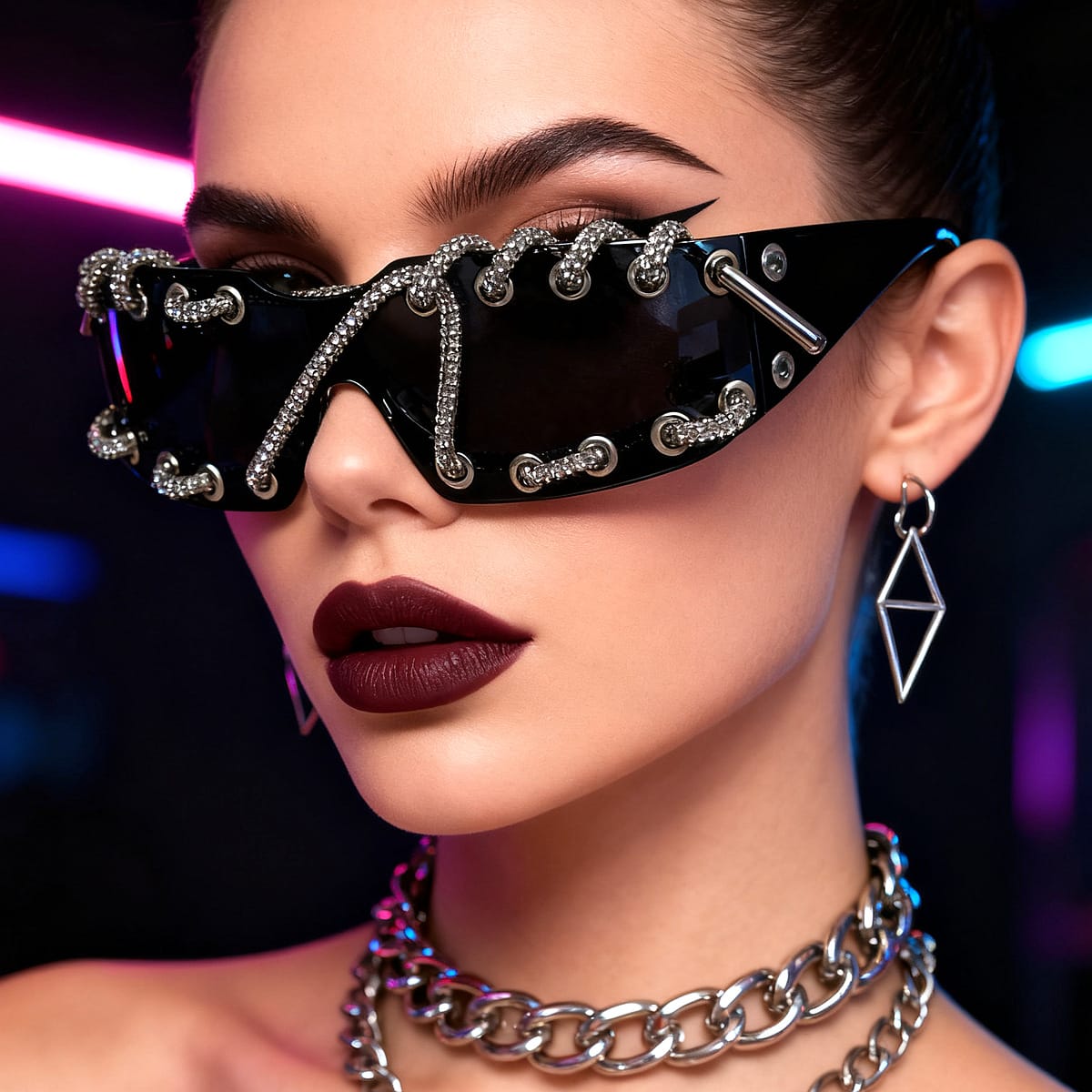 Women's Shield Wrap Sunglasses – detail view | Hensley London