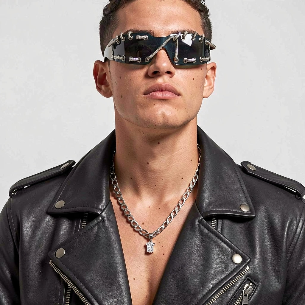 Women's Shield Wrap Sunglasses – lifestyle view | Hensley London