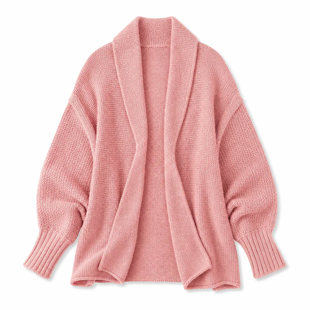 Women's Draped Open-Front Cardigan – product view 5 | Hensley London
