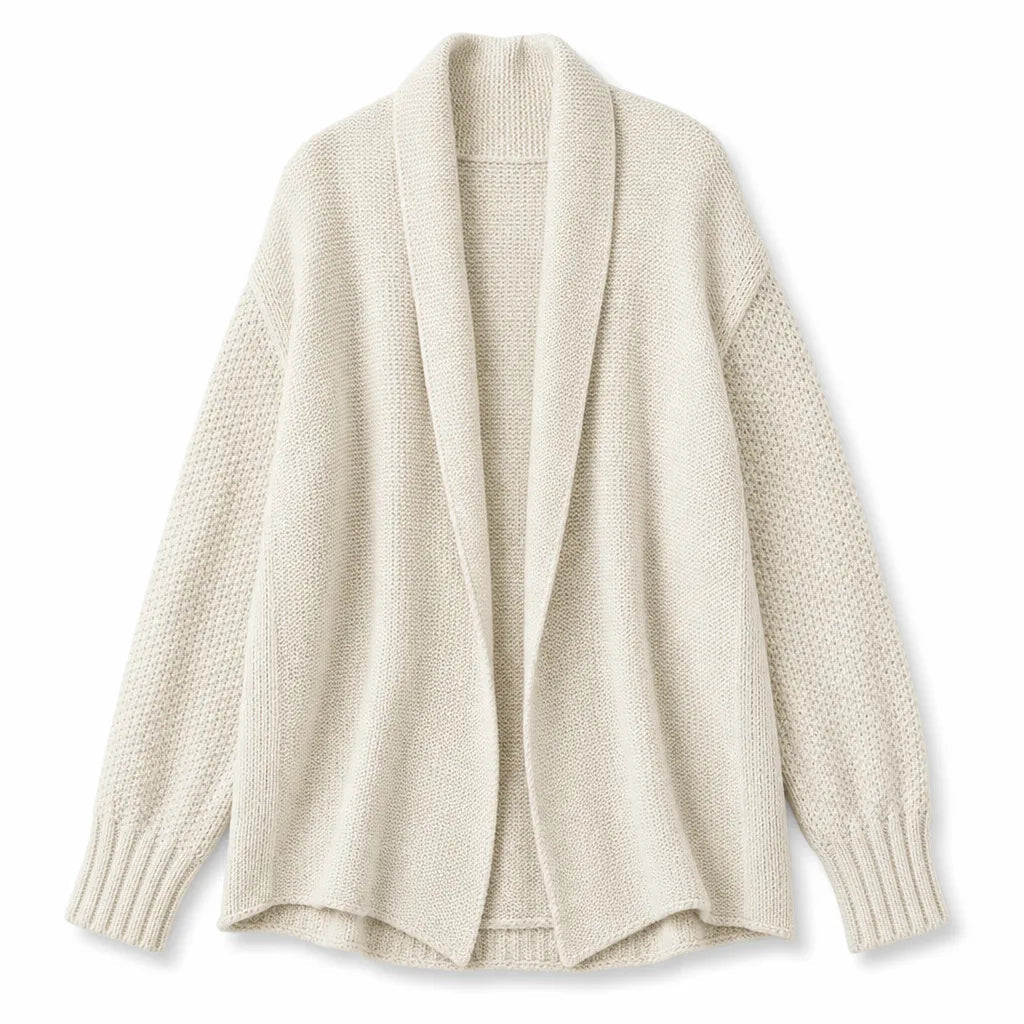 Women's Draped Open-Front Cardigan – product view 6 | Hensley London