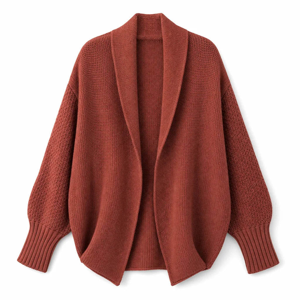 Women's Draped Open-Front Cardigan – product view 7 | Hensley London