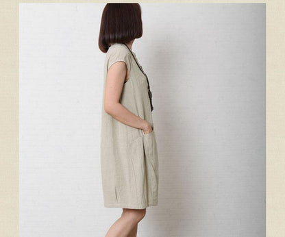 Nora Shift Dress | Cotton Linen, Plus Size - Image 2