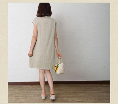Nora Shift Dress | Cotton Linen, Plus Size - Image 3