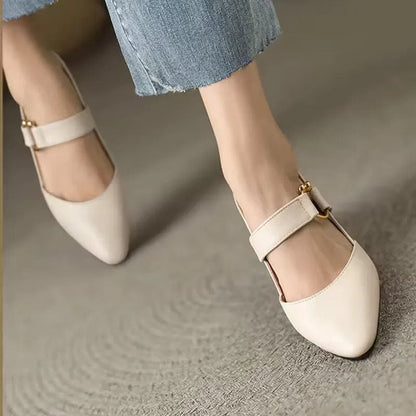 Women's Faux Leather Slingback Heels - sole view | Hensley London