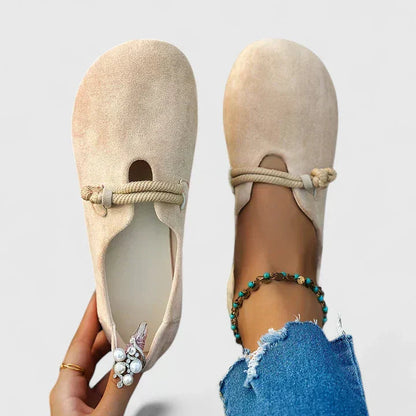 Women's Orthopedic Suede Comfort Loafers – front view | Hensley London