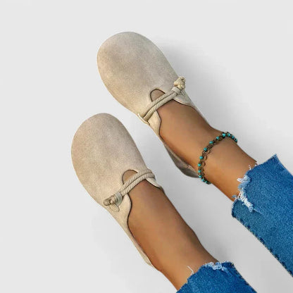 Women's Orthopedic Suede Comfort Loafers – back view | Hensley London