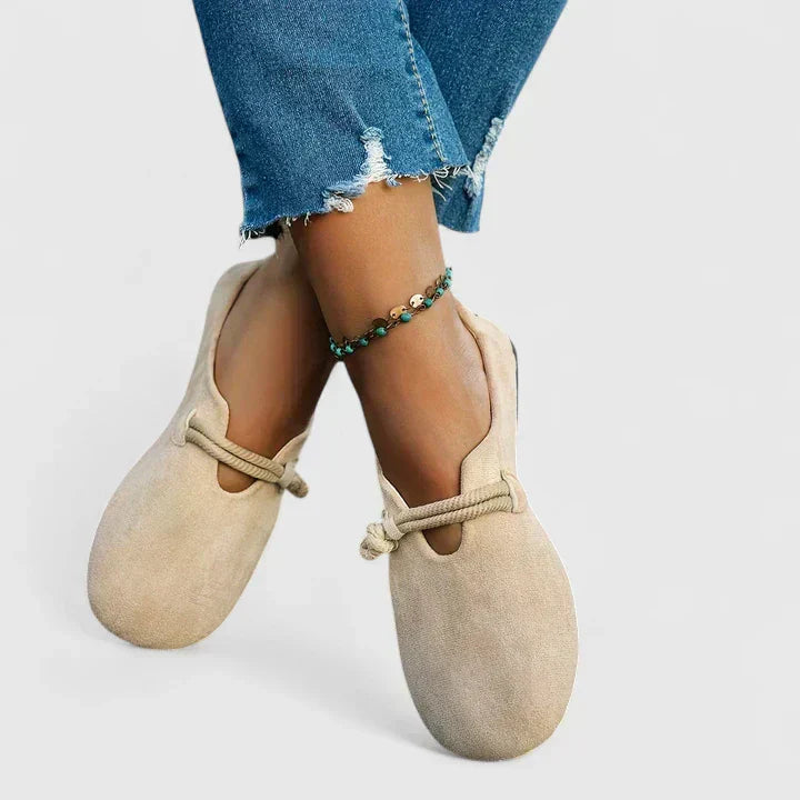 Women's Orthopedic Suede Comfort Loafers – angle view | Hensley London