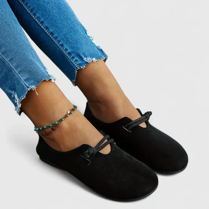 Women's Orthopedic Suede Comfort Loafers – lifestyle view | Hensley London