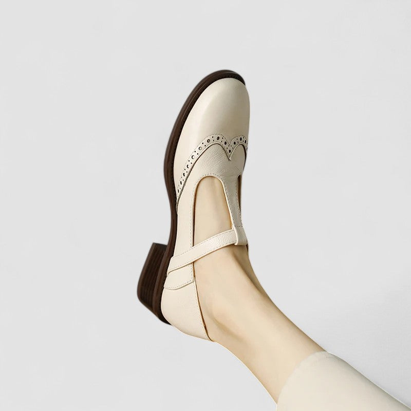 Women's Mary Jane Shoes Black Leather Orthopaedic with Cushioned Insole - Image 3