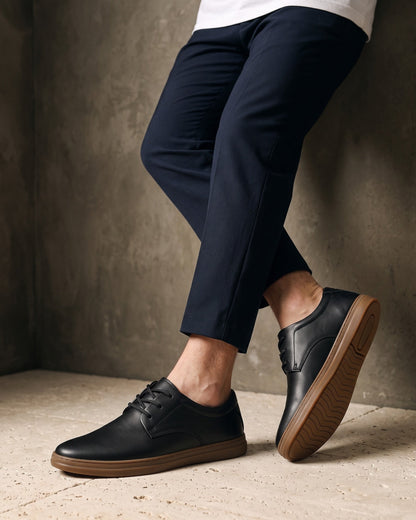 Men's Cowhide Leather Derby Shoes in White – front view | Hensley London