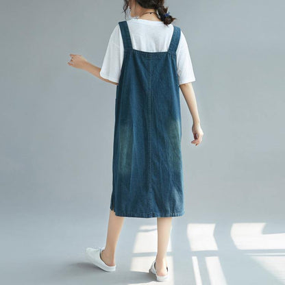 Breezy Denim Dress | Organic Cotton Spaghetti Strap Summer Dress for Women - Image 4
