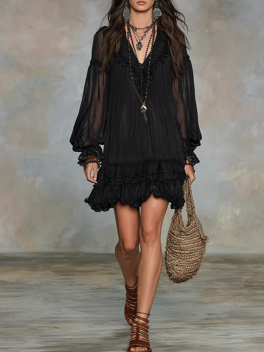 Women's Oriella Mini Dress - detail view | Hensley London