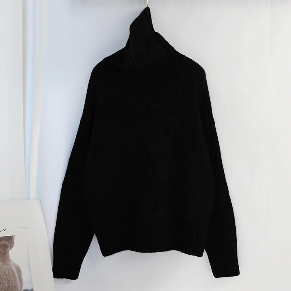 Oversize Winter Knitted Turtleneck Sweater 10