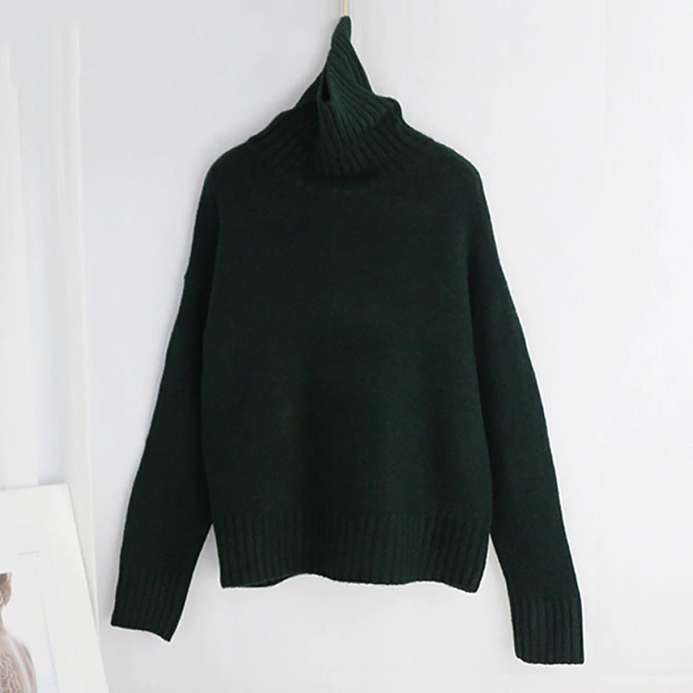 Oversize Winter Knitted Turtleneck Sweater 11