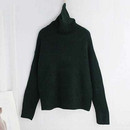Oversize Winter Knitted Turtleneck Sweater 11