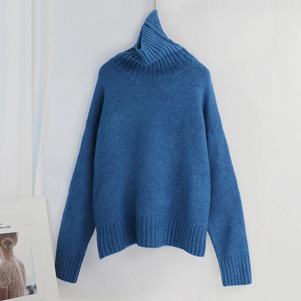 Oversize Winter Knitted Turtleneck Sweater 18