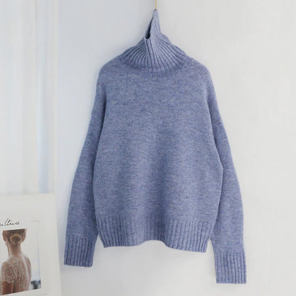 Oversize Winter Knitted Turtleneck Sweater 19