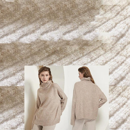 Oversize Winter Knitted Turtleneck Sweater 2