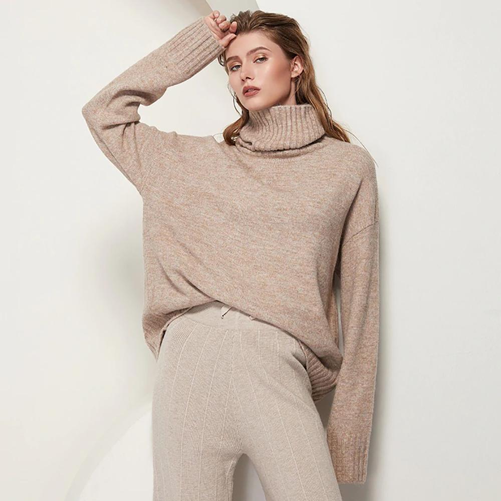 Oversize Winter Knitted Turtleneck Sweater 3