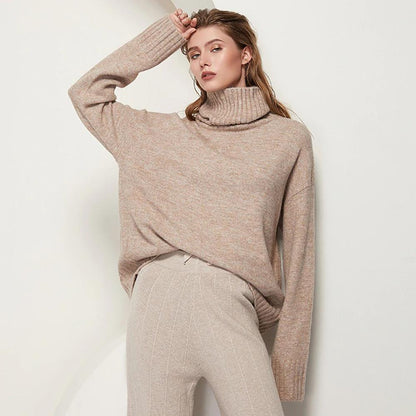 Oversize Winter Knitted Turtleneck Sweater 3
