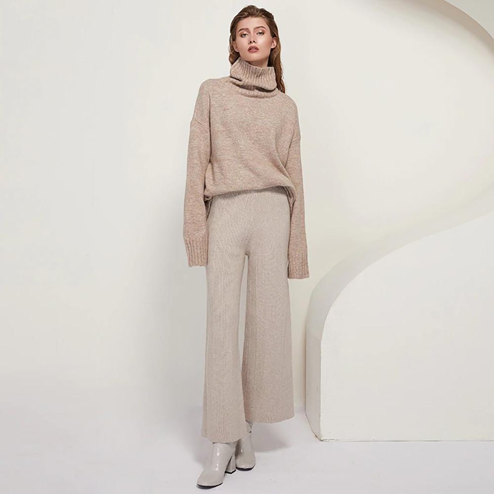 Oversize Winter Knitted Turtleneck Sweater 4