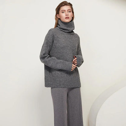 Oversize Winter Knitted Turtleneck Sweater 5