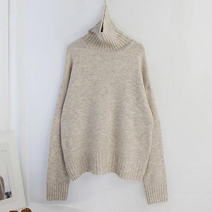 Oversize Winter Knitted Turtleneck Sweater 7