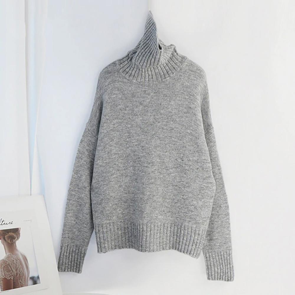 Oversize Winter Knitted Turtleneck Sweater 8