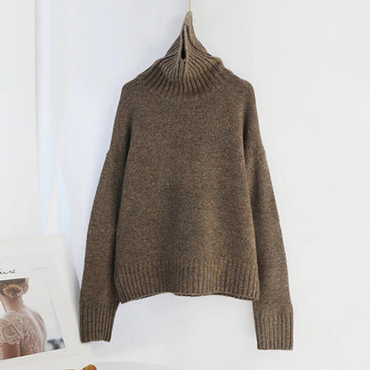 Oversize Winter Knitted Turtleneck Sweater 9
