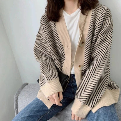 Oversized Knitted Winter Fashion Long Sleeve Cardigan Sweaters 7