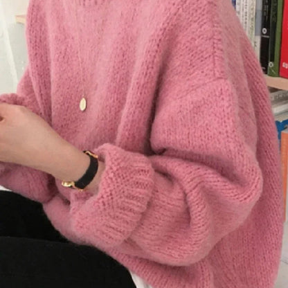 Oversized Long Sleeve Knitted Pullover Sweaters 2
