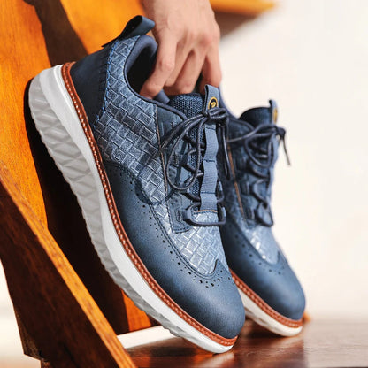 Men's Leather Low-Top Sneakers – Oxford Style