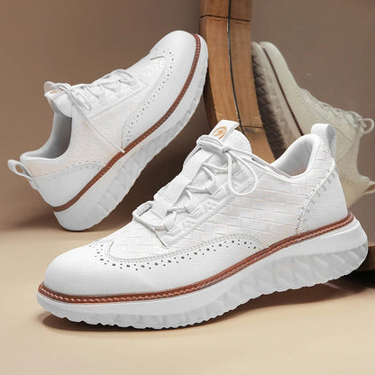 Men's Leather Low-Top Sneakers – Oxford Style