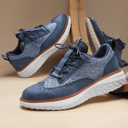 Men's Leather Low-Top Sneakers – Oxford Style